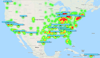 Map of grants made by Feed Thy Neighbor